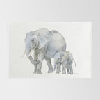 Mother and Baby Elephants Rug Gallery Image 2