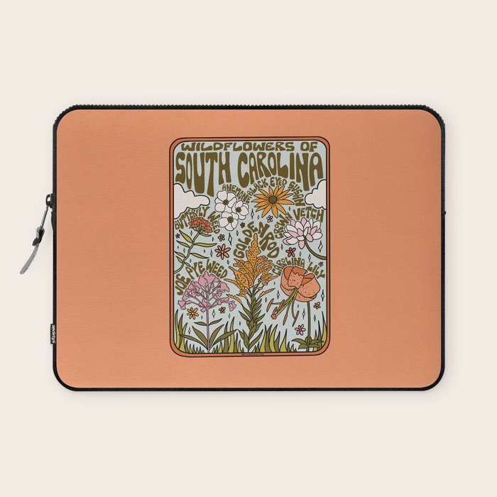 South Carolina Wildflowers Laptop Sleeve Gallery Image 1