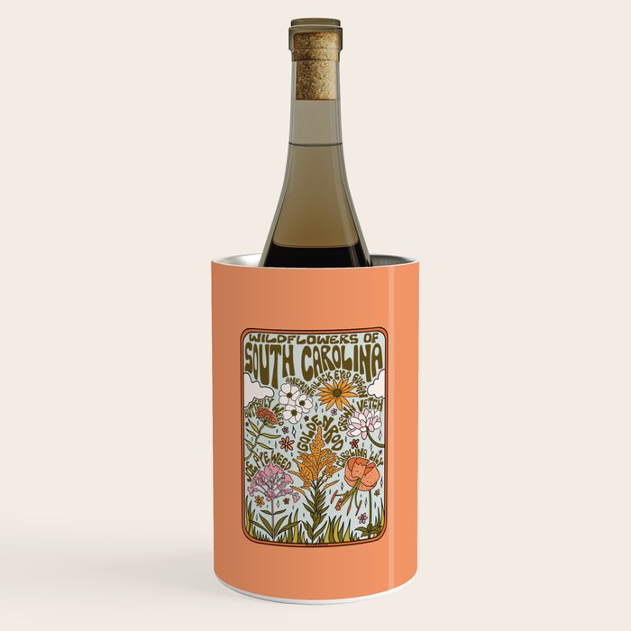 South Carolina Wildflowers Wine Chiller Gallery Image 1
