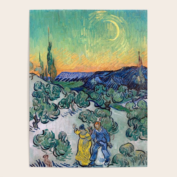 Couple Walking among Olive Trees, Vincent Van Gogh Poster Gallery Image 4