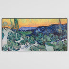 Couple Walking among Olive Trees, Vincent Van Gogh Desk Mat Gallery Image 3