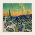 Couple Walking among Olive Trees, Vincent Van Gogh Wood Wall Art Gallery Image 1