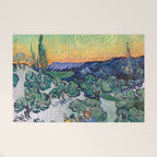 Couple Walking among Olive Trees, Vincent Van Gogh Welcome Mat Gallery Image 1