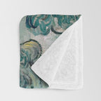Couple Walking among Olive Trees, Vincent Van Gogh Throw Blanket Gallery Image 3