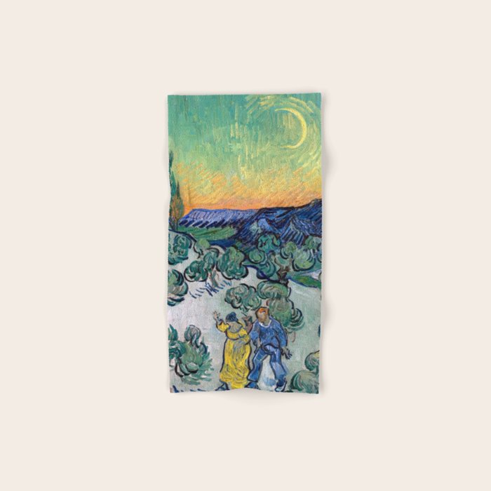 Couple Walking among Olive Trees, Vincent Van Gogh Towels Gallery Image 1