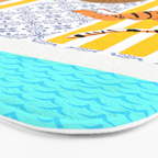 How To Vacay With Your Tiger, Human Animal Connection Illustration, Tropical Travel Morocco Painting Bath Mat Gallery Image 3