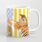 How To Vacay With Your Tiger, Human Animal Connection Illustration, Tropical Travel Morocco Painting Coffee Mug Gallery Image 1