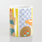 How To Vacay With Your Tiger, Human Animal Connection Illustration, Tropical Travel Morocco Painting Coffee Mug Gallery Image 4