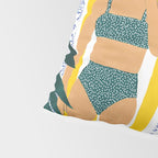 How To Vacay With Your Tiger, Human Animal Connection Illustration, Tropical Travel Morocco Painting Pillow Sham Gallery Image 4