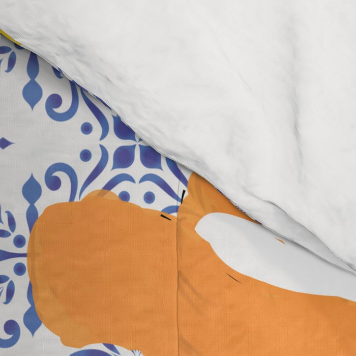 How To Vacay With Your Tiger, Human Animal Connection Illustration, Tropical Travel Morocco Painting Comforter Gallery Image 4