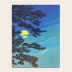 Full Moon Rising - Nature Ukiyo Landscape in Blue & Black Notebook Gallery Image 4