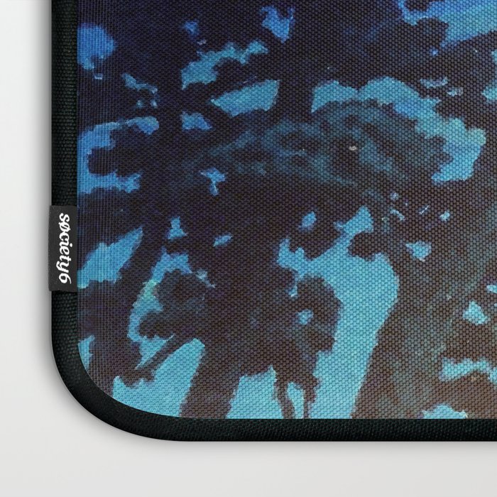 Full Moon Rising - Nature Ukiyo Landscape in Blue & Black Laptop Sleeve Gallery Image 3