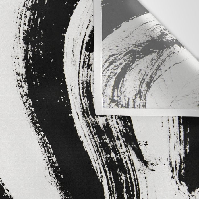 Black and White Abstract Pattern 1: A minimal black and white pattern by Alyssa Hamilton Art Wall Tapestry Gallery Image 3