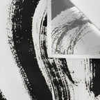 Black and White Abstract Pattern 1: A minimal black and white pattern by Alyssa Hamilton Art Wall Tapestry Gallery Image 3