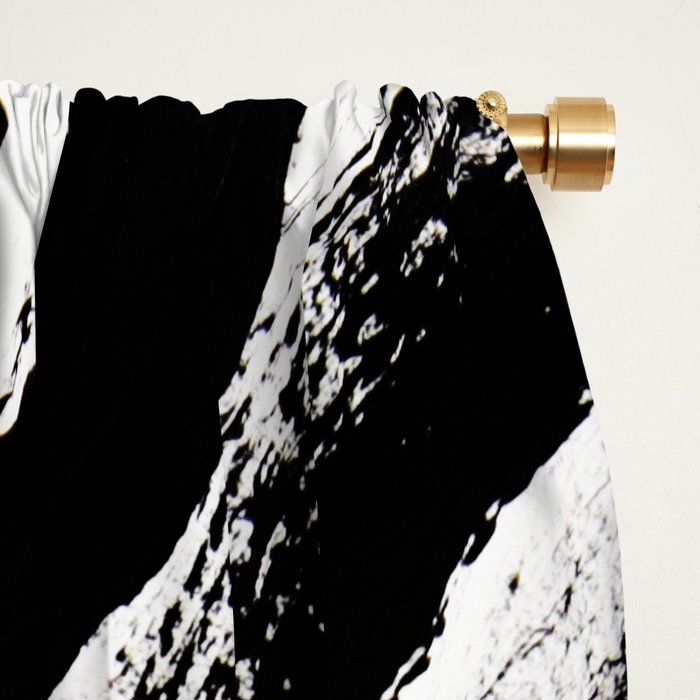 Black and White Abstract Pattern 1: A minimal black and white pattern by Alyssa Hamilton Art Window Curtain Gallery Image 2