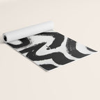 Black and White Abstract Pattern 1: A minimal black and white pattern by Alyssa Hamilton Art Yoga Mat Gallery Image 2