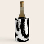 Black and White Abstract Pattern 1: A minimal black and white pattern by Alyssa Hamilton Art Wine Chiller Gallery Image 2