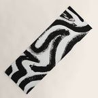 Black and White Abstract Pattern 1: A minimal black and white pattern by Alyssa Hamilton Art Yoga Mat Gallery Image 1