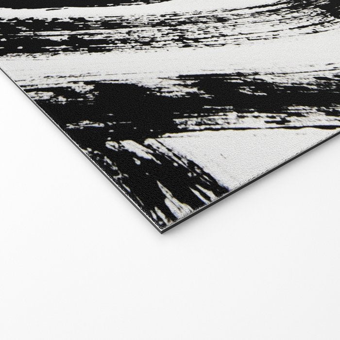 Black and White Abstract Pattern 1: A minimal black and white pattern by Alyssa Hamilton Art Welcome Mat Gallery Image 2