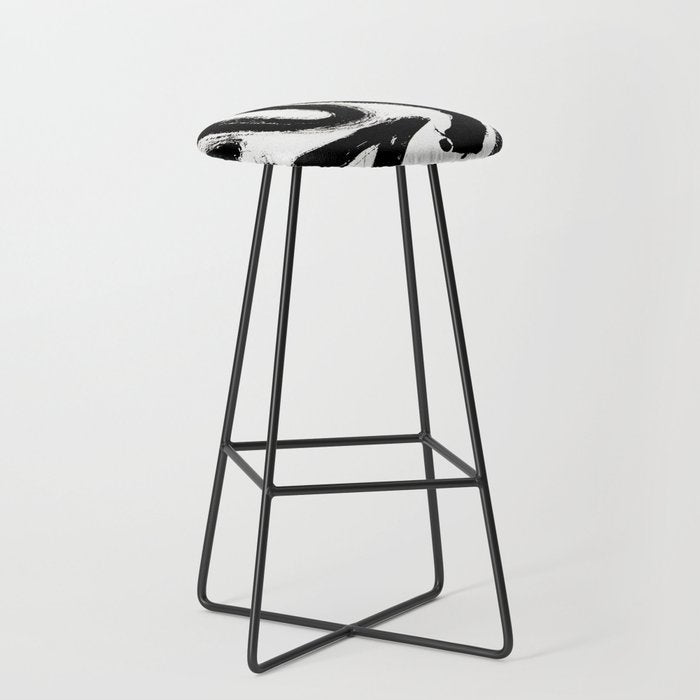 Black and White Abstract Pattern 1: A minimal black and white pattern by Alyssa Hamilton Art Stool Gallery Image 1