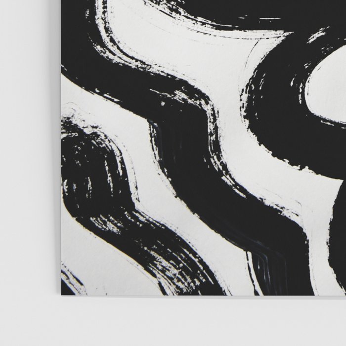 Black and White Abstract Pattern 1: A minimal black and white pattern by Alyssa Hamilton Art Poster Gallery Image 3