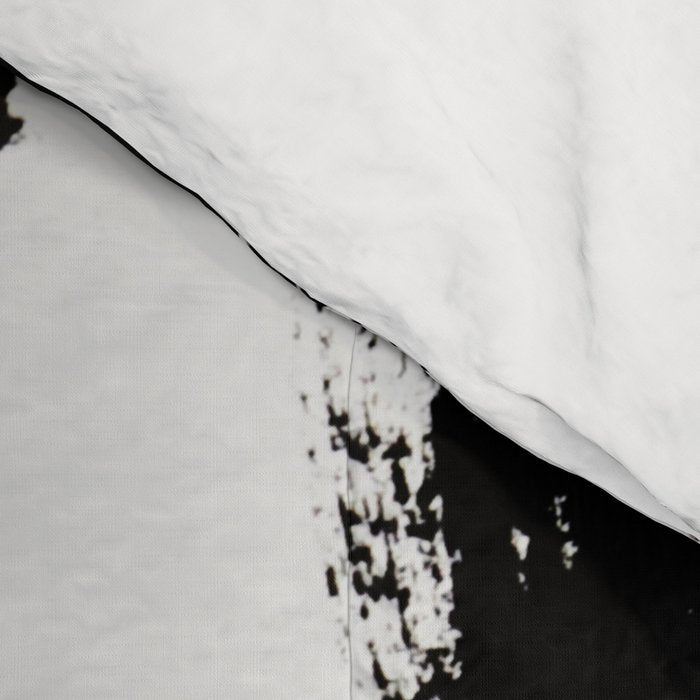 Black and White Abstract Pattern 1: A minimal black and white pattern by Alyssa Hamilton Art Comforter Gallery Image 4