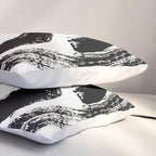 Black and White Abstract Pattern 1: A minimal black and white pattern by Alyssa Hamilton Art Pillow Sham Gallery Image 3