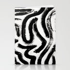 Black and White Abstract Pattern 1: A minimal black and white pattern by Alyssa Hamilton Art Stationery Card Gallery Image 2