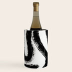 Black and White Abstract Pattern 1: A minimal black and white pattern by Alyssa Hamilton Art Wine Chiller Gallery Image 1