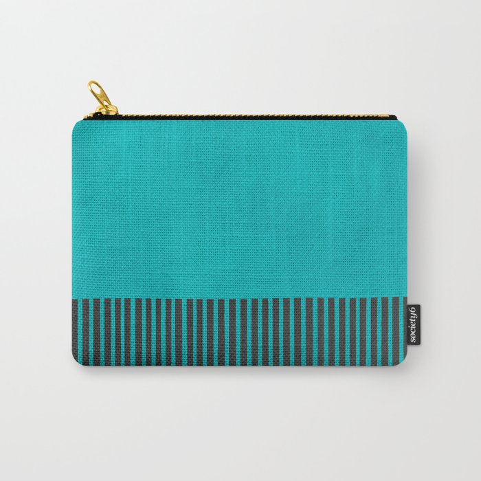 Turquoise Minimalist Bold Artwork Carry All Pouch Gallery Image 1