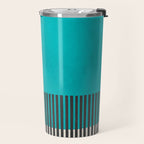 Turquoise Minimalist Bold Artwork Travel Mug Gallery Image 2