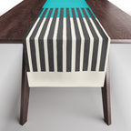 Turquoise Minimalist Bold Artwork Table Runner Gallery Image 1