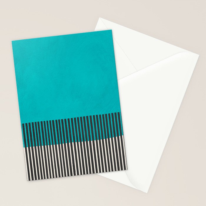 Turquoise Minimalist Bold Artwork Stationery Card Gallery Image 2