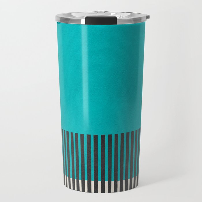 Turquoise Minimalist Bold Artwork Travel Mug Gallery Image 1