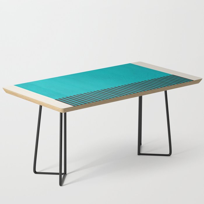 Turquoise Minimalist Bold Artwork Coffee Table Gallery Image 1