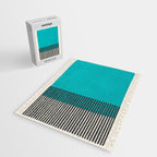 Turquoise Minimalist Bold Artwork Jigsaw Puzzle Gallery Image 2