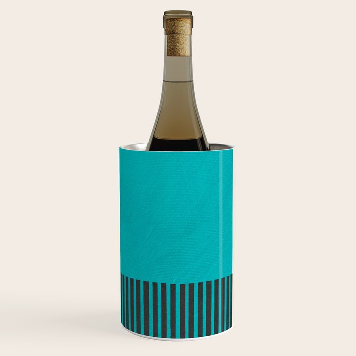 Turquoise Minimalist Bold Artwork Wine Chiller Gallery Image 3