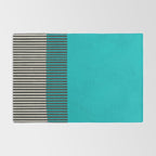 Turquoise Minimalist Bold Artwork Rug Gallery Image 2