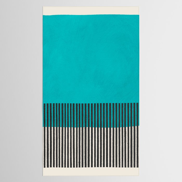Turquoise Minimalist Bold Artwork Tablecloth Gallery Image 2