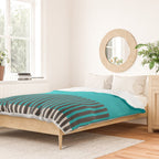 Turquoise Minimalist Bold Artwork Duvet Cover Gallery Image 2
