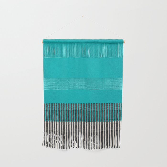 Turquoise Minimalist Bold Artwork Wall Hanging Gallery Image 1