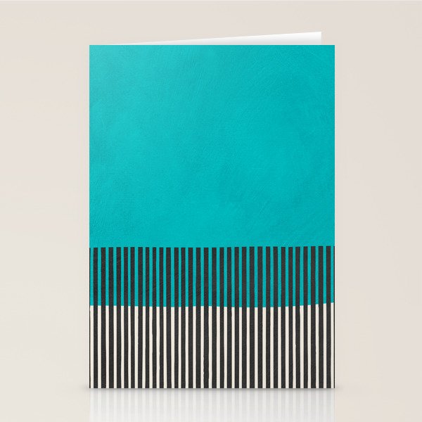 Turquoise Minimalist Bold Artwork Stationery Card Gallery Image 1