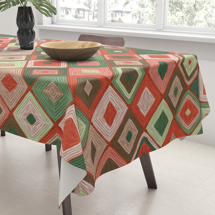 Hand-drawn Quilt #5 Tablecloth Gallery Image 3