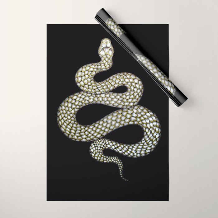 Snake's Charm in Black Wrapping Paper Gallery Image 1