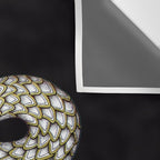 Snake's Charm in Black Wall Tapestry Gallery Image 3