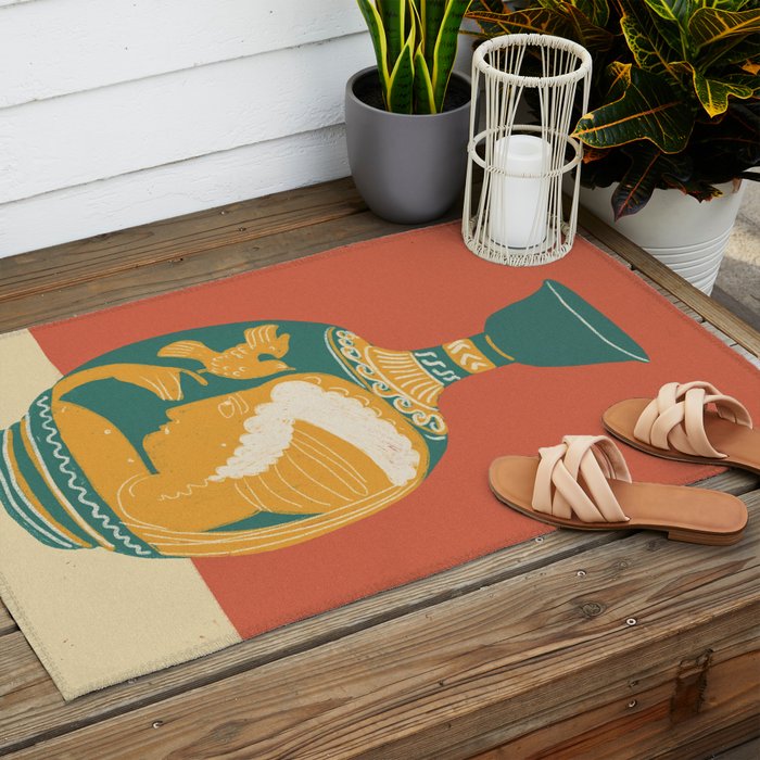 Ancient vase  Outdoor Rug Gallery Image 2