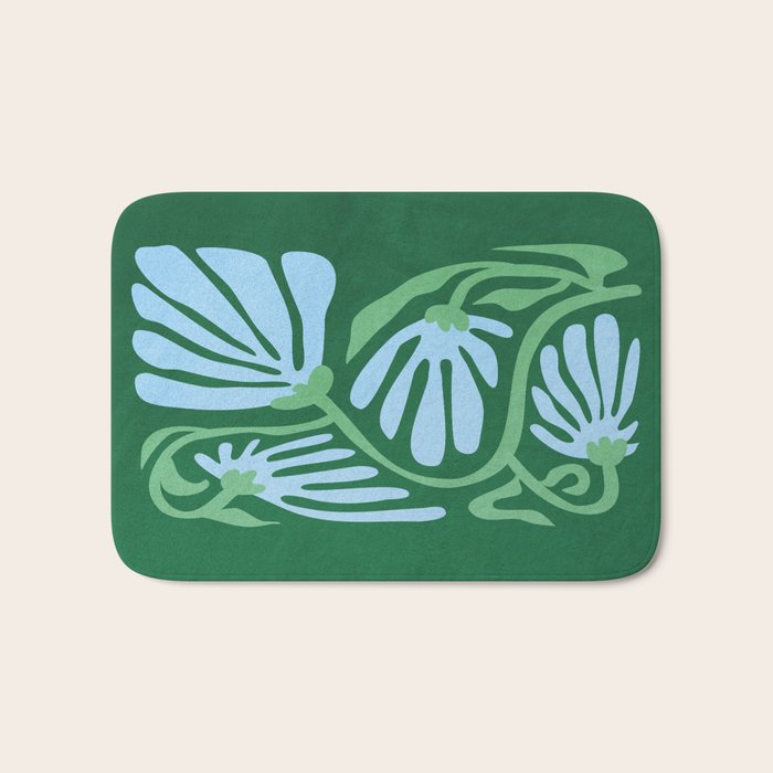 Moonstone & Crusoe: Les Fleurs | Flower Market Color Series 01 Bath Mat Gallery Image 1