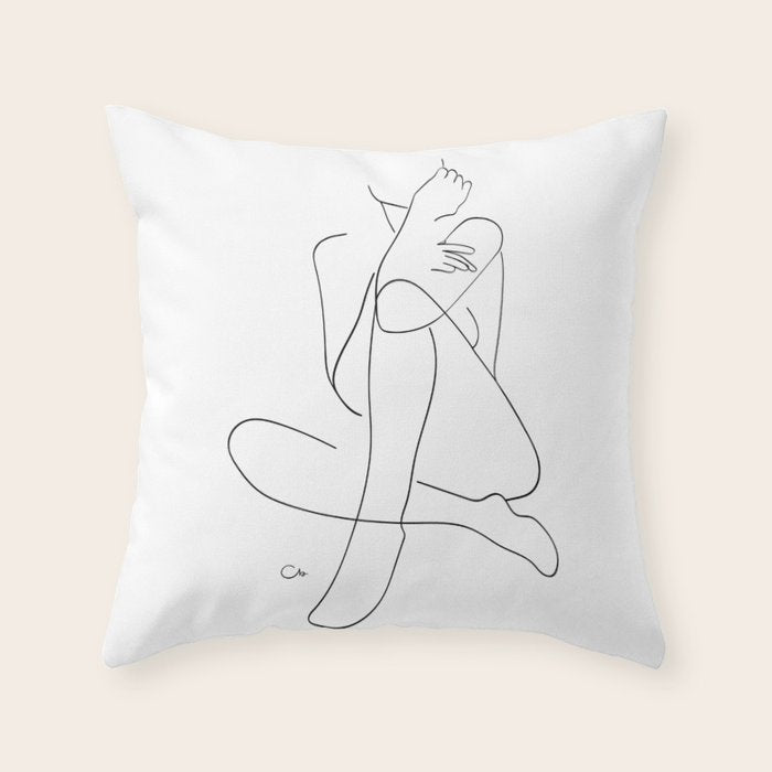 Figure Study Throw Pillow Gallery Image 6