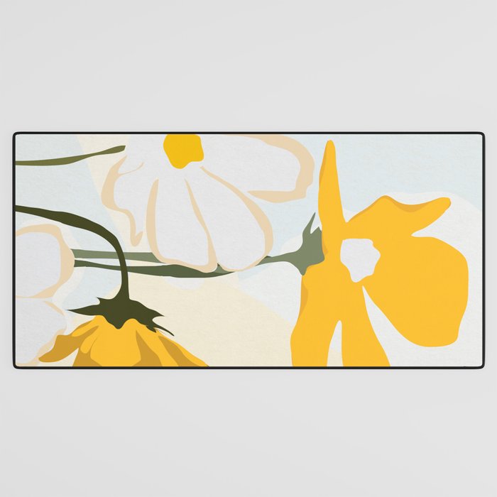 yellow flowers Desk Mat Gallery Image 3