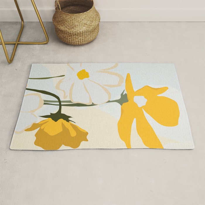 yellow flowers Rug Gallery Image 1